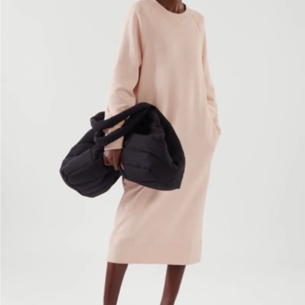 COS Sweatshirt Dress Light Pink Small Cozy
